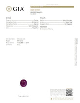 Natural Purple-Red Ruby – Certified by GIA | 5.79 Carats | Report No. 7486619190
